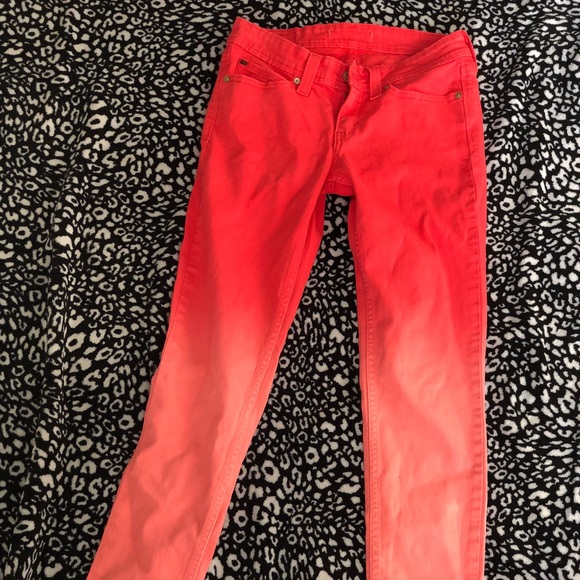 Coral Ombré Jeans - Picture 2 of 6